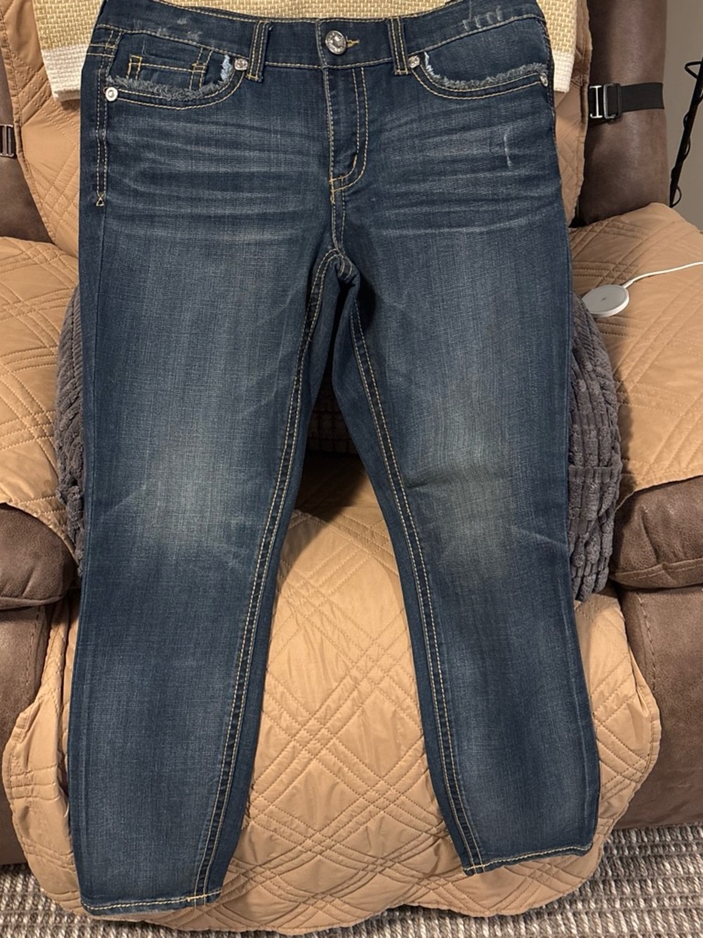 Seven7 Dark Blue Stretch Jeggings